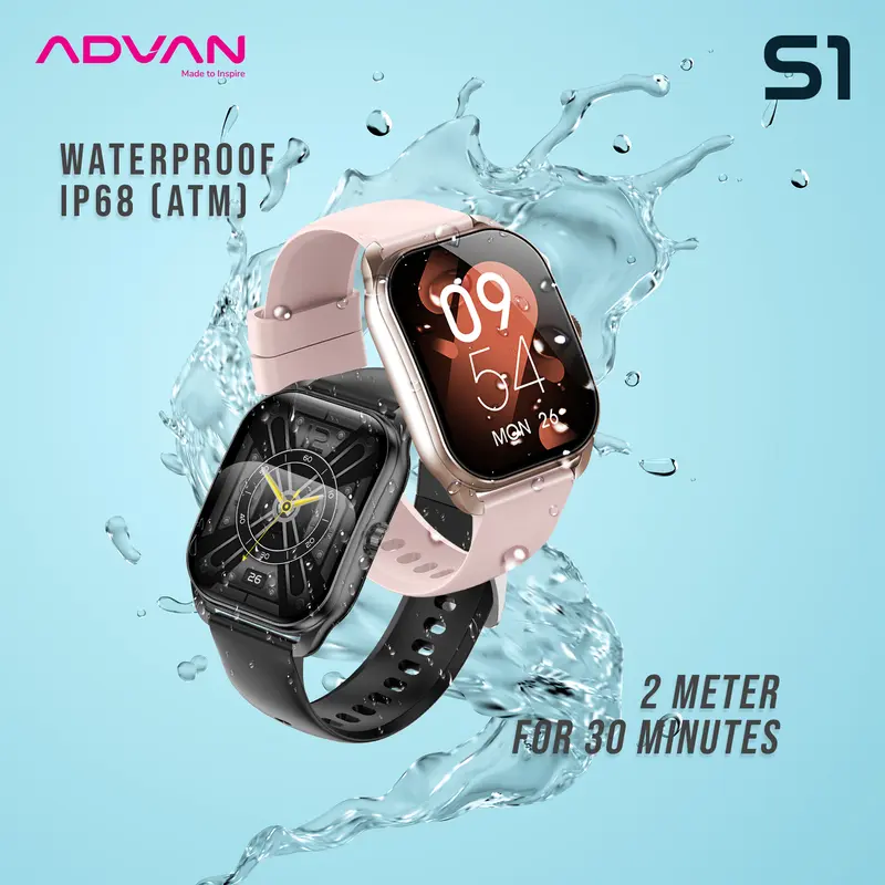 [Exclusive Vilmei] ADVAN Smartwatch S1 AI Voice Assistant IPS Display 2.01" Touchscreen Waterproof IP68 Bluetooth Call Health Monitoring 7