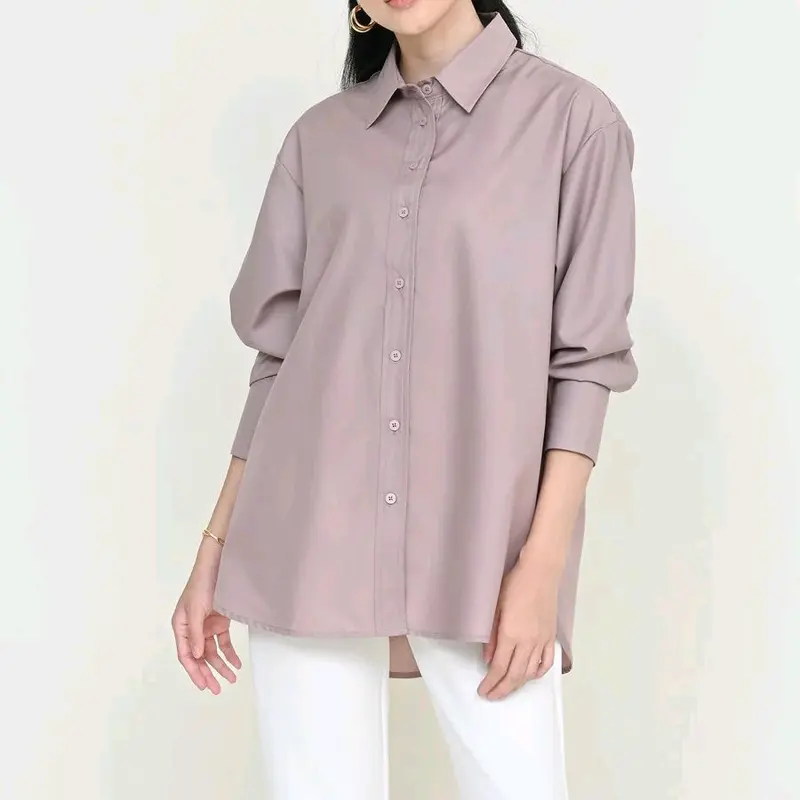 Geulis Piper Shirt Katun Anti dengan Kancing Full Depan 0