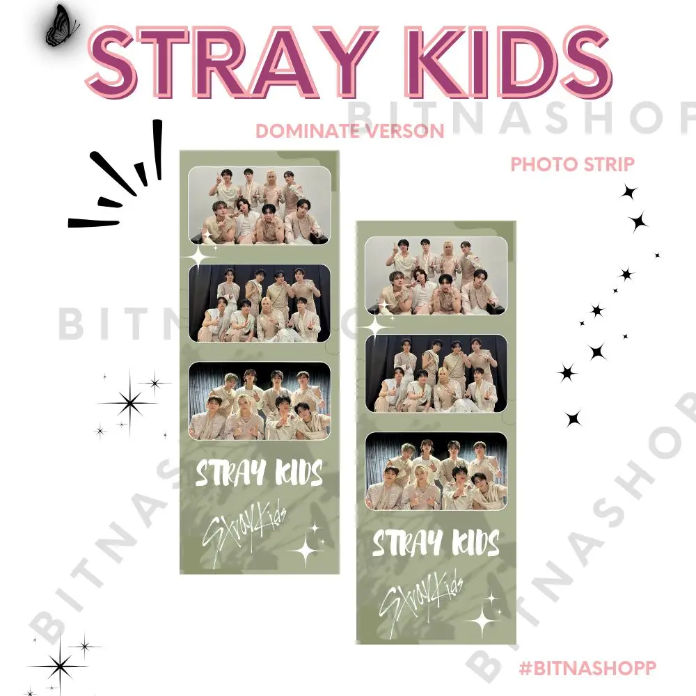 PHOTO STRIP STRAY KIDS DOMINATE 1SISI (HARGA 1 PCS + LAMINASI 2 SISI) BITNA FOTO STRIPS JPOP KPOP CARDS IDOL BIAS JAPAN KOREA JEPANG PREMIUM MURAH UNOFFICIAL STAYS BANGCHAN LEEKNOW CHANGBIN HYUNJIN HAN FELIX SEUNGMIN IN READY STOCK !