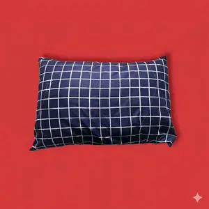 Bantal Tidur Kotak-Kotak Navy 35x50 cm Bahan Katun Nyaman Cocok untuk Berbagai Jenis Kasur Desain Unik dan Menarik