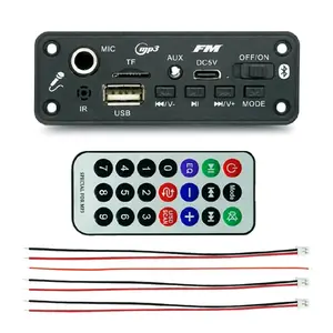 2x5W Modul Mp3 Player Stereo Amplifier DC 3.7V - 5V Bluetooth Mic Karaoke