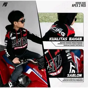 Jaket Hoodie Anak Apex Bahan Katun Tebal Fashion