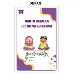 Kartu hafalan juzz amma dan doa-doa - kartu hafalan juz amma - kartu hafalan djuz amma dan doa-doa