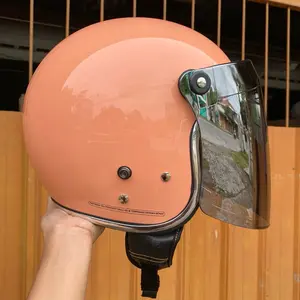 Helm Bogo Retro List Chrome Dewasa Kaca Venom