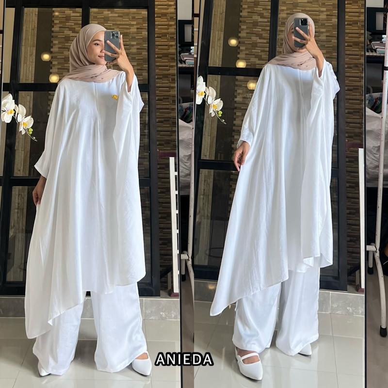 Jazeera Set Abaya Set Kulot Jumbo Polo Linen Premium 2