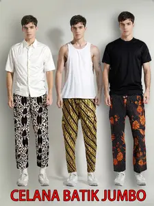 PRODUSEN Celana Boim Batik Dewasa fit to XXL / JUMBO Panjang Santai Extra Big Size/PRODUSEN Grosir Murah Katun Motif Nyaman Pria