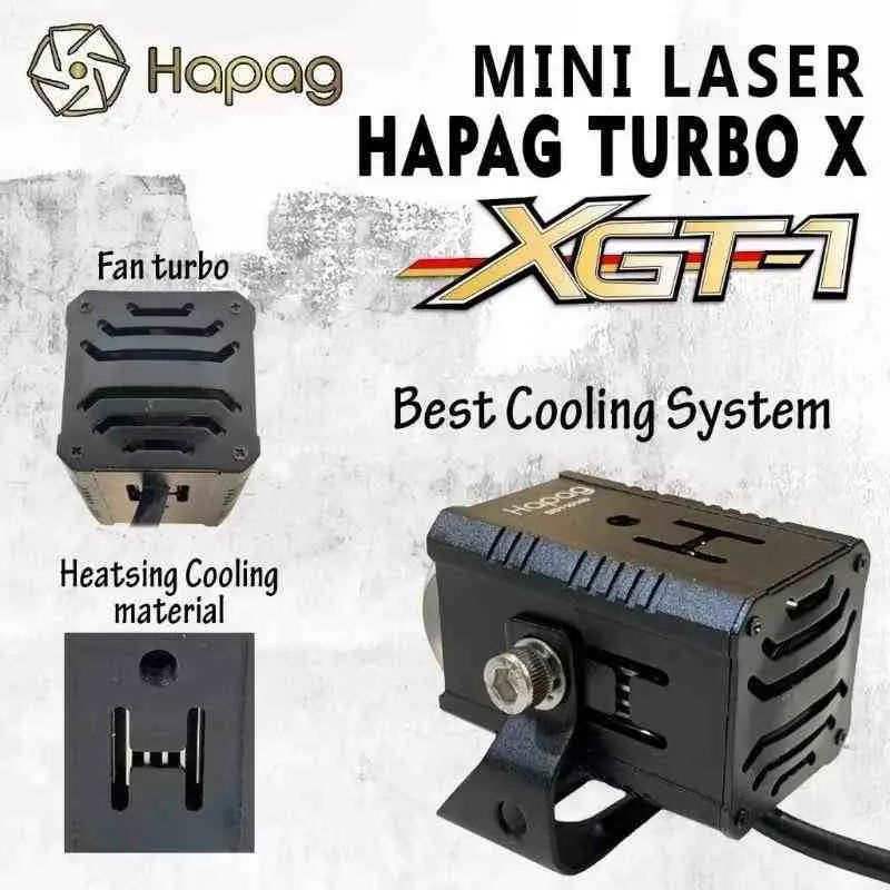 HAPAG - ORIGINAL LED MINI LASER XGT1 HAPAG LAMPU TEMBAK HAPAG TURBO X1 XGT1 LAMPU LED MOTOR MOBIL 3