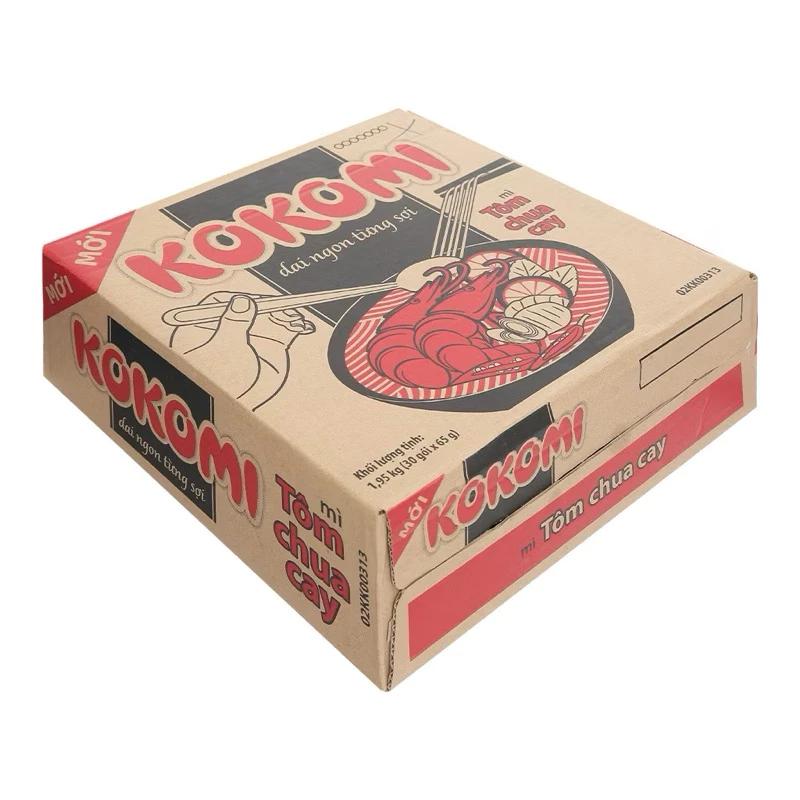  1 Thùng Mì Kokomi vị Tôm Chua Cay. Dai ngon từng sợi   thùng 30 gói x 65gr   