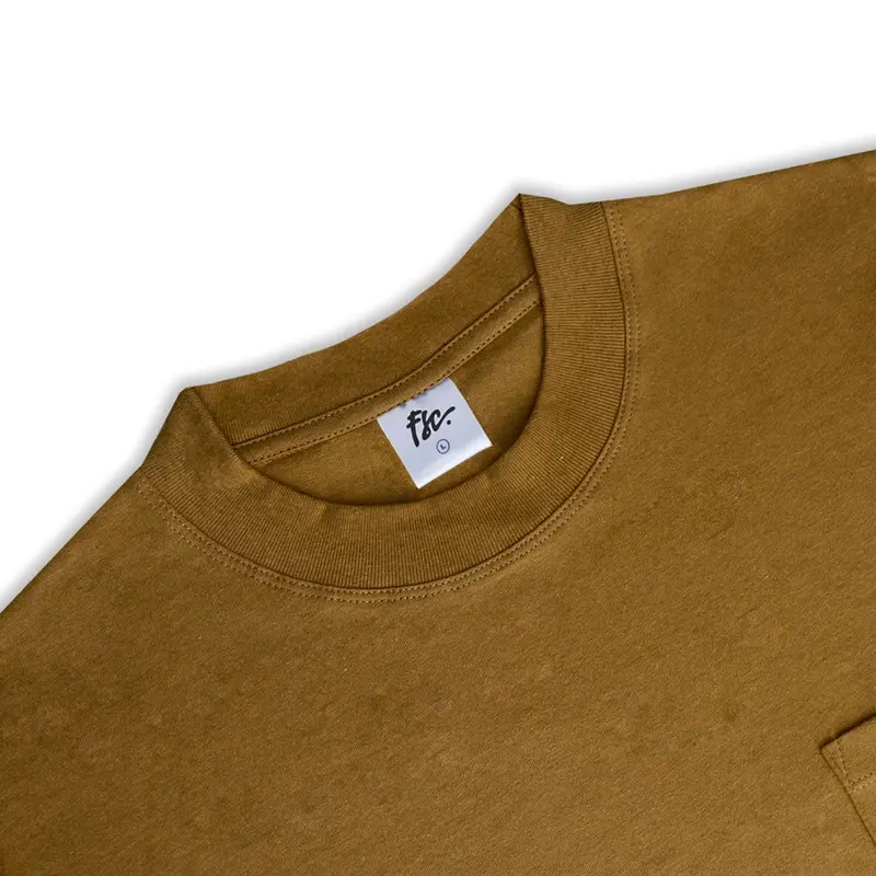 Kaos Oversize Heavy Cotton 16s Fillingstreet - Brown Wave pocket 4