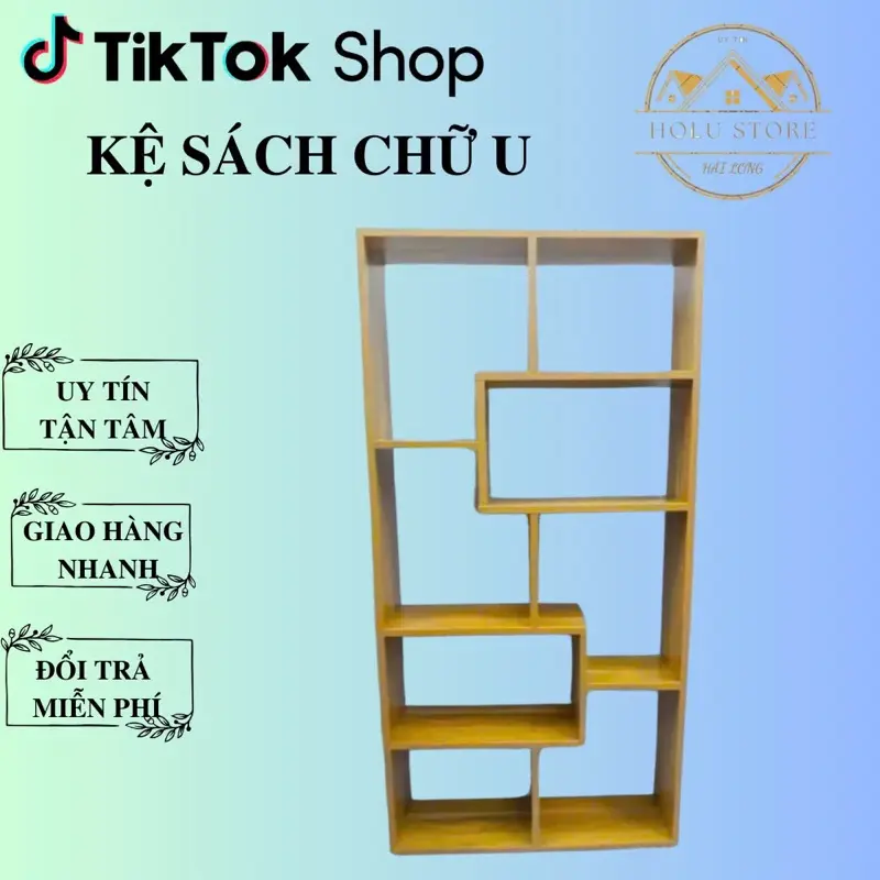 Kệ chữ U, Kệ để sàn nhiều ngăn gỗ MDF cao cấp bền chắc