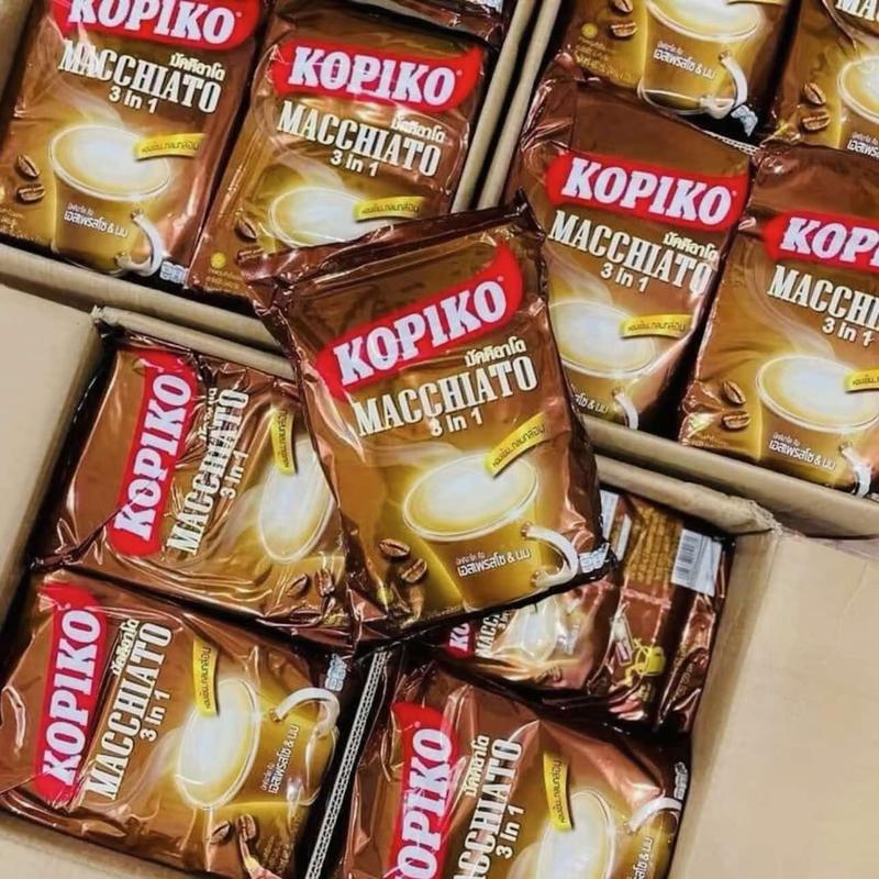 ( SỈ 1 THÙNG 24 BỊCH ) CÀ PHÊ KOPIKO MACCHIATO 3 IN 1 THÁI LAN ( 1 BỊCH 20 GÓI X 20G)