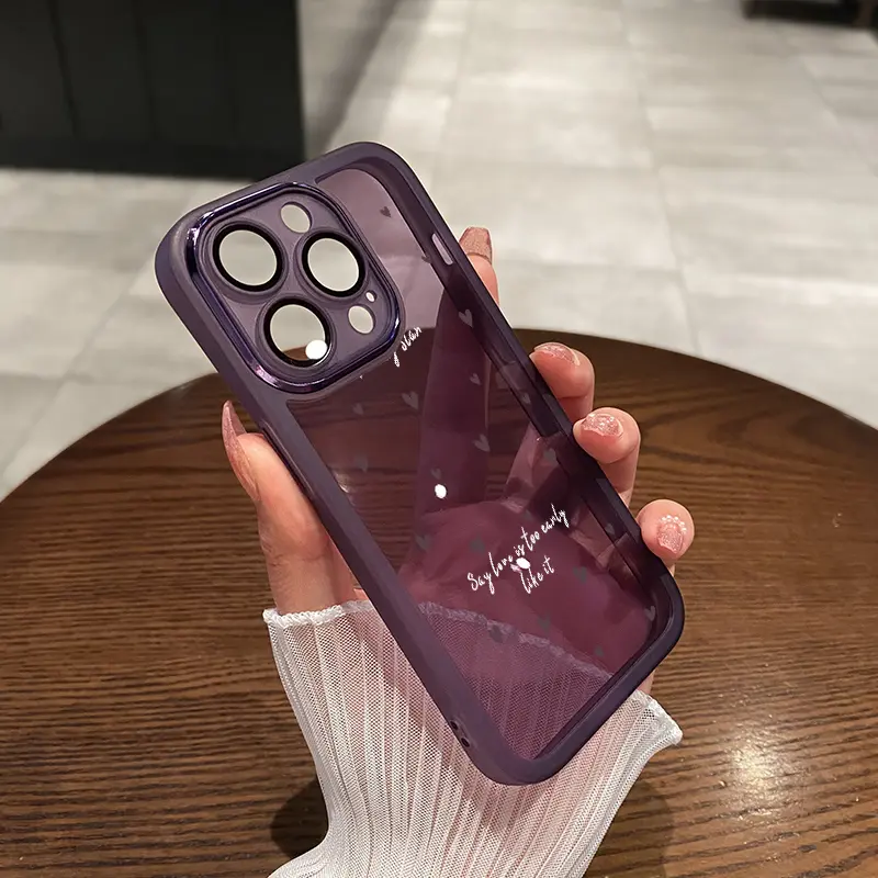 Ốp Điện Thoại, Mềm Mại Và Mịn, Tương Thích Với iPhone 11／12 / 13 / 14 / 15 / 16 Pro Max  Được Trang Bị Phim Ống Kính Trong Suốt, Chống Sốc Và Chống Thấm Nước, Phụ Kiện Ốp Điện Thoại Di Động 2
