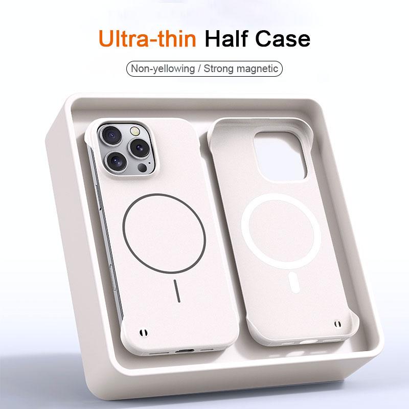 Ốp Điện Thoại cao cấp siêu mỏng không viền bezel, hỗ trợ MagSafe (từ tính), dành cho IPhone 18 Pro, 17 Air, 16, 15, 14 Plus, 13, 12 Pro Max; vỏ lưng cứng nhám; chống sốc, thiết kế mỏng gọn.