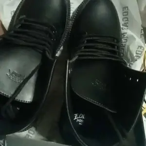 Edgar Moscoff - Sepatu Pria High Boot 8 Hole Formal Casual Kerja Kantor Sol Rubber  Hitam