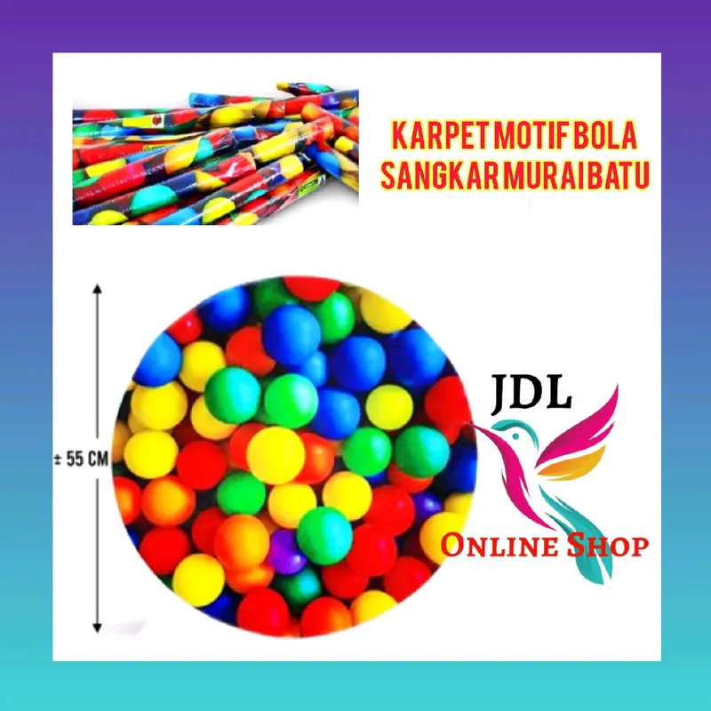 KARPET MOTIF BOLA 3D SANGKAR MURAI BATU ALAS TIGA DIMENSI KANDANG BURUNG 1