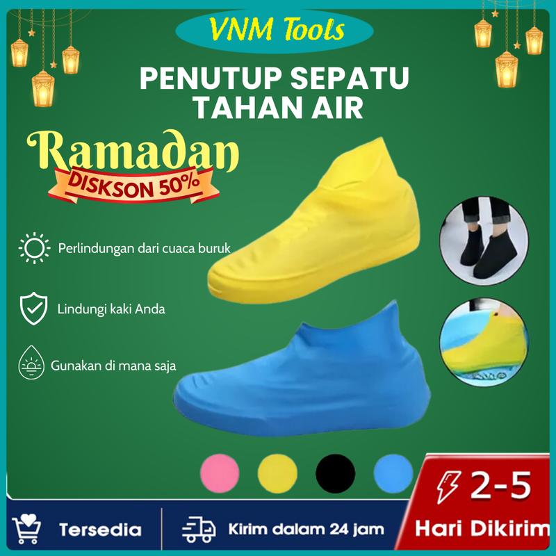 [COD] Cover Shoes, Sarung Sepatu Karet, Pelindung Sepatu Anti Air Hujan Funcover Bisa di Cuci 8