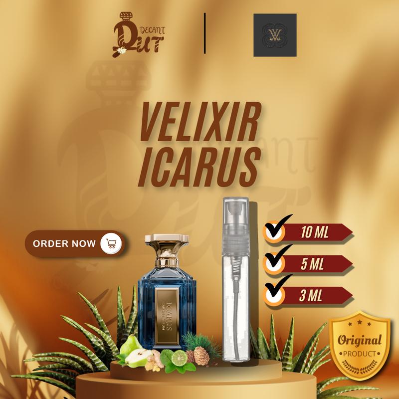 Velixir Botol Decant Parfum Velixir Icarus 1ml 3ml 5ml 10ml Parfum Tahan Lama Wangi ...