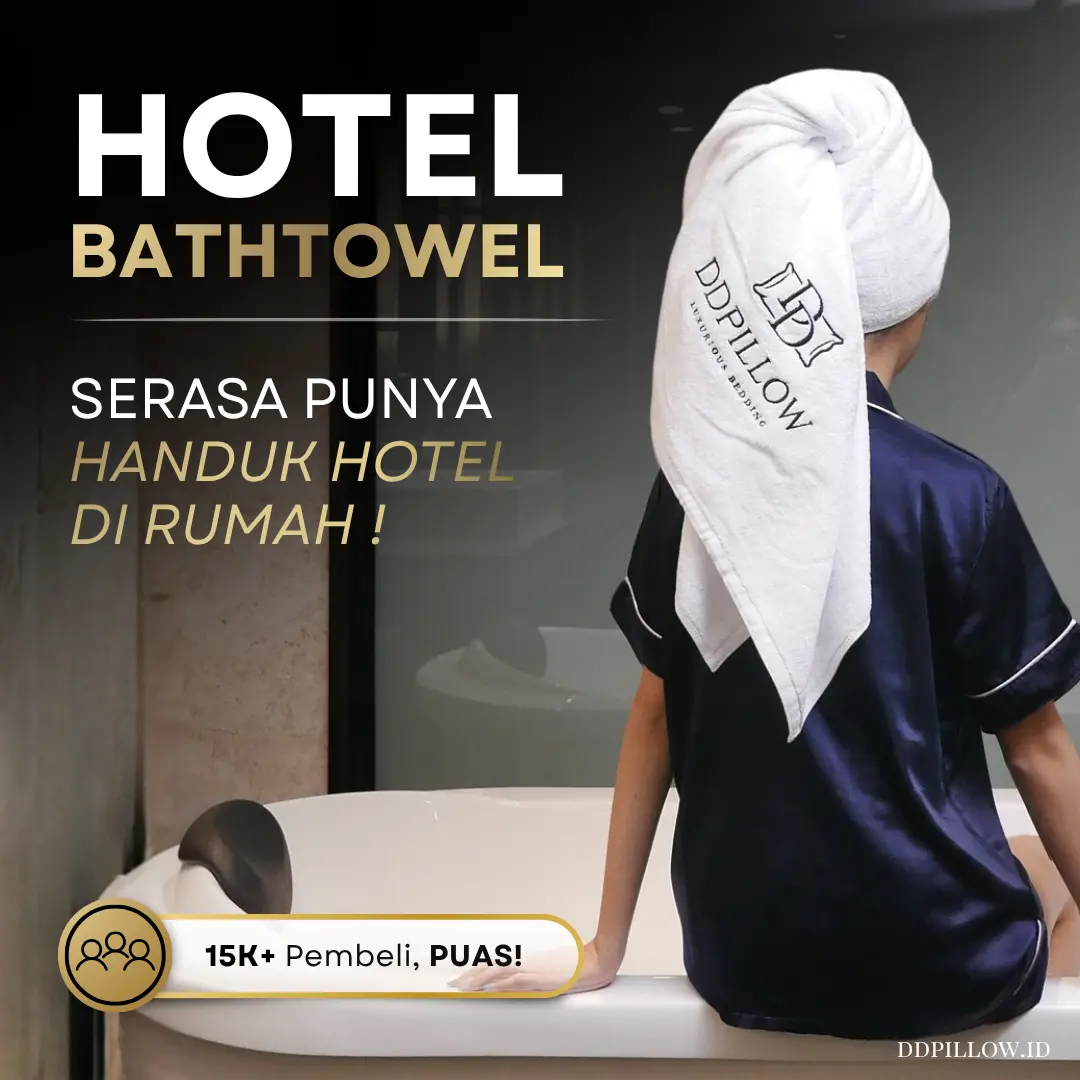 DDPillow Handuk Mandi Hotel Premium 100% Cotton Combed 550GSM | Uk 140x70cm | Premium Hotel Bath Towel | Handuk Hotel Bintang 5 | Handuk Tebal | Antimicrobial technology | Hotel Grade
