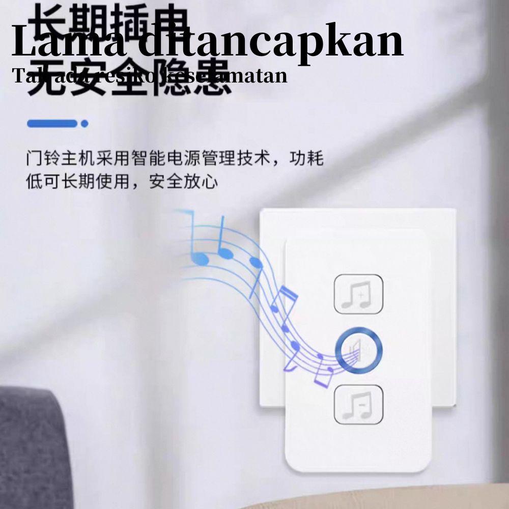 Bel pintu digital, bel pintu nirkabel rumah satu-ke-satu, bel pintu dengan kendali jarak jauh musik, tombol panggilan volume keras jarak jauh untuk lansia, volume yang dapat disesuaikan, bel pintu nirkabel antiair.