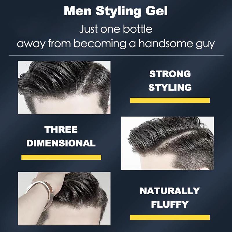 Product Introduction of Men Hair Styling Gel One Comb Type Cool Men's Hair Gel Back Head Artifact Powerful Oil Head Gel Water Haircare Clear Lightweight 10