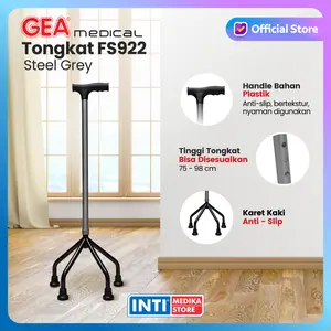 GEA - Alat Bantu Jalan TONGKAT PIRAMID KAKI 4 FS 922L | Penopang