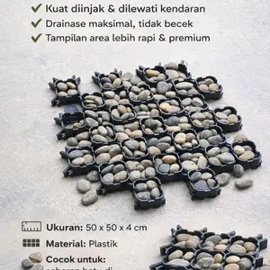 TURF PAVE 50X50X4 CM /PAVING PLASTIK PREMIUM TURF PAVE / KOKOH ANTI GENANGAN UNTUK RUMPUT DAN KRIKIL