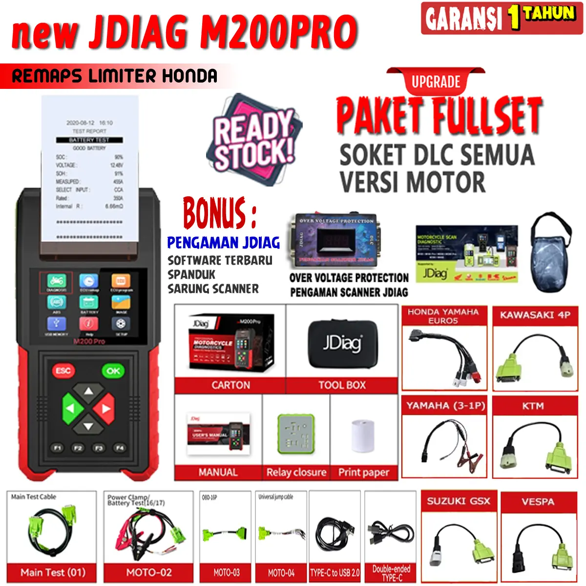 ALAT SCANNER JDiag M100 Motor Scanner Function Diagnostic Motor - Shop ...