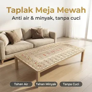 1-<COD> Loyal Bosque Taplak Meja Tamu / Alas Makan dengan Kualitas Tinggi Berenda Anti Air 45x90CM /50x110CM/60x120CM /D9-B Kain