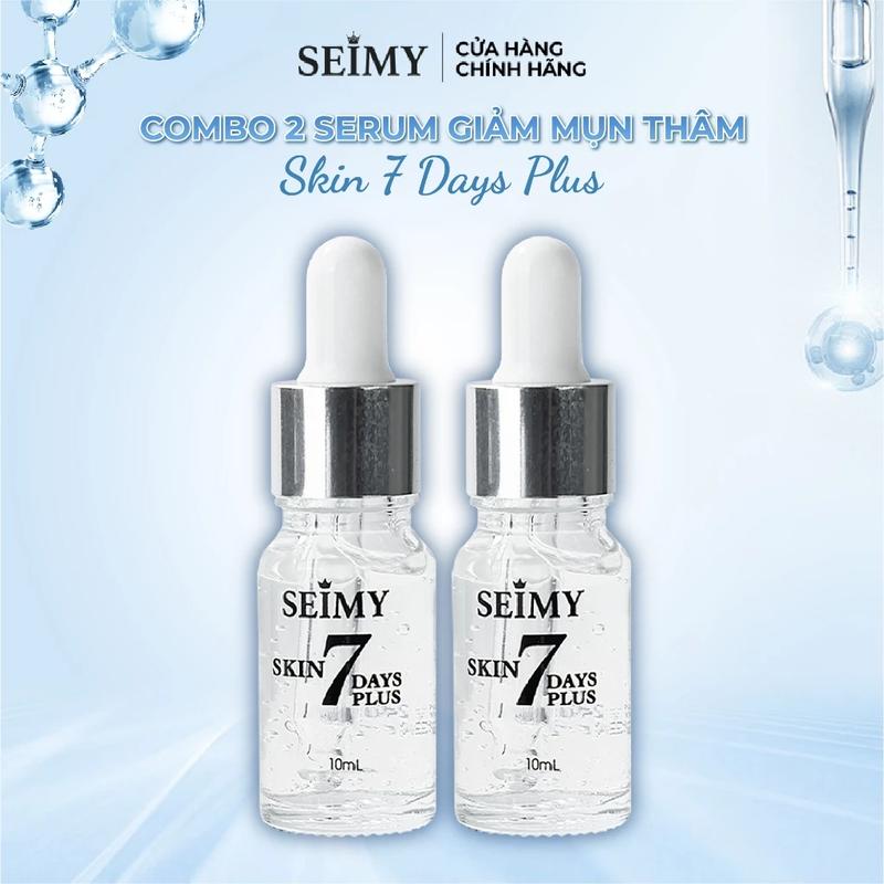 Combo 2 Chai Serum hỗ trợ mụn thâm Seimy - Skin 7 Days Plus 10ml Skincare