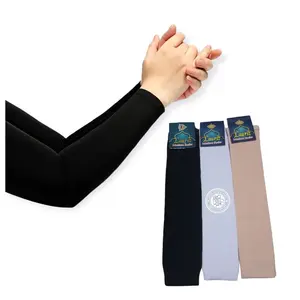 Manset Tangan Tebal Berkualitas-Manset Tangan Polos Bahan Nilon-Manset Lengan Muslim Pria Wanita Handsock Panjang Hitam