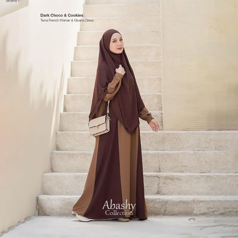Abashy - Baju Gamis Wanita Lebaran 2025 Givana Dress Abaya Mewah Terbaru 4