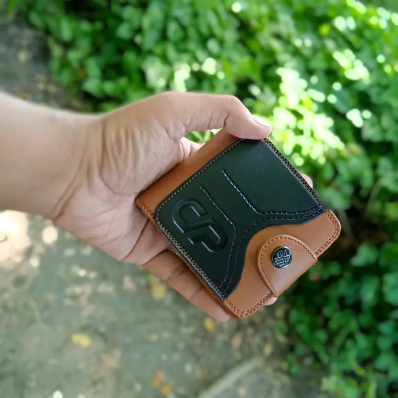 Dompet Pendek Pria Wanita Kulit Sintetis Premium Classic Project Variasi Kulit PU Polos Setrip Cowok 0