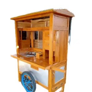 Gerobak Mie Ayam Kayu Mahoni Roda 2