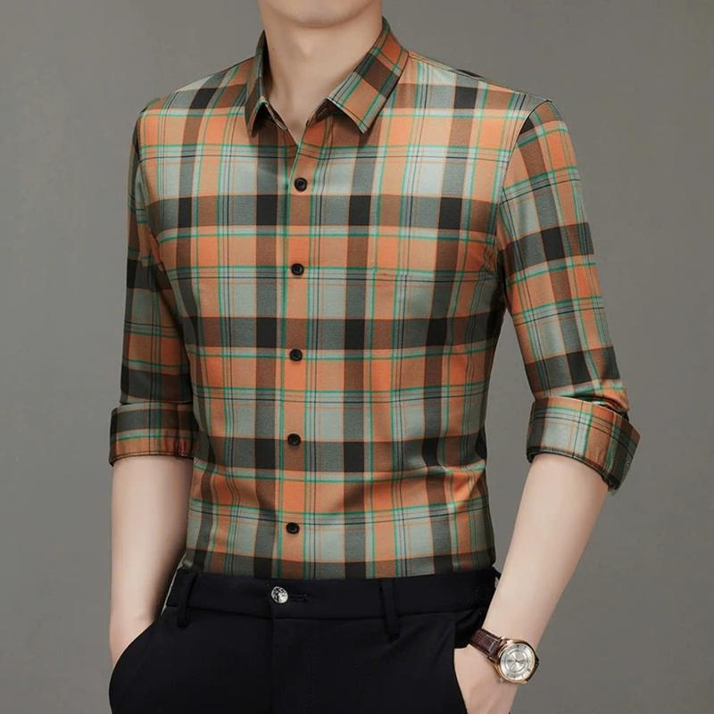 Áo sơ mi nam dài tay caro  Mẫu PT55, sơ mi nam chất kate lụa cao cấp Hàn Quốc phong cách mới trẻ trung cực hot Menswear  Shirt Kem Shirt 0