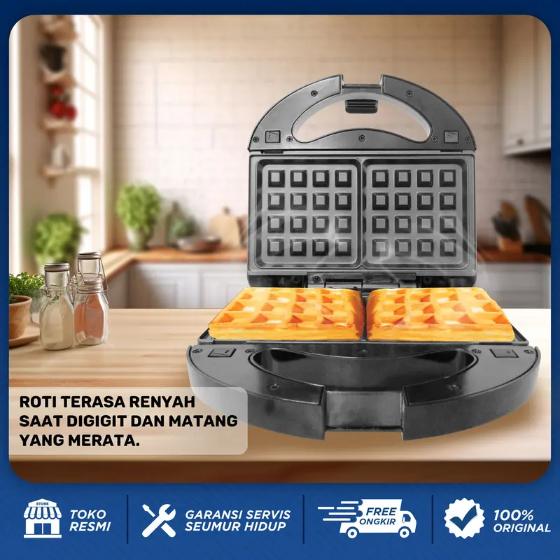 SEKAI TS 920 4IN1 Sandwich Maker Toaster Pemanggang Roti Waffle Donat 2