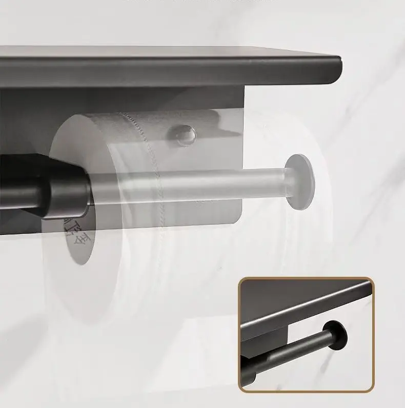 GUANJIE - Tempat Tissue Roll Stainless SUS 304 /Tempat Tissue Toilet Gulung Stainless 4