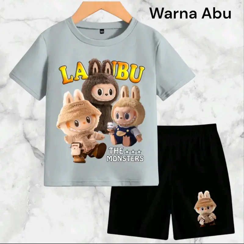 Setelan Baju Anak-Anak Labubu Terbaru - Banyak Warna DTF - Fashion Kids 7