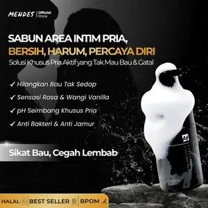 Mendes Intimate Care Soap Sabun Pembersih Area Intim Pria Anti-bakteri Anti-jamur Wangi Vanilla Perawatan Sensitif 100 ML pH Seimbang & Melembapkan
