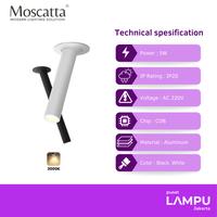 Gambar Moscatta Adjustable Cylinder Spotlight Surface Tube Spotlight 20cm Recessed 3000K Led 5watt 3000k - Black 3000k dari Pusat Lampu Jakarta Kota Administrasi Jakarta Pusat 3 Tokopedia