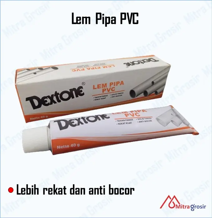 Lem Pipa PVC Paralon DEXTONE 40gr Perekat Pralon Talang Lem Tube / Lem Tube Original 40gr Lem Pipa Pvc Paralon 2