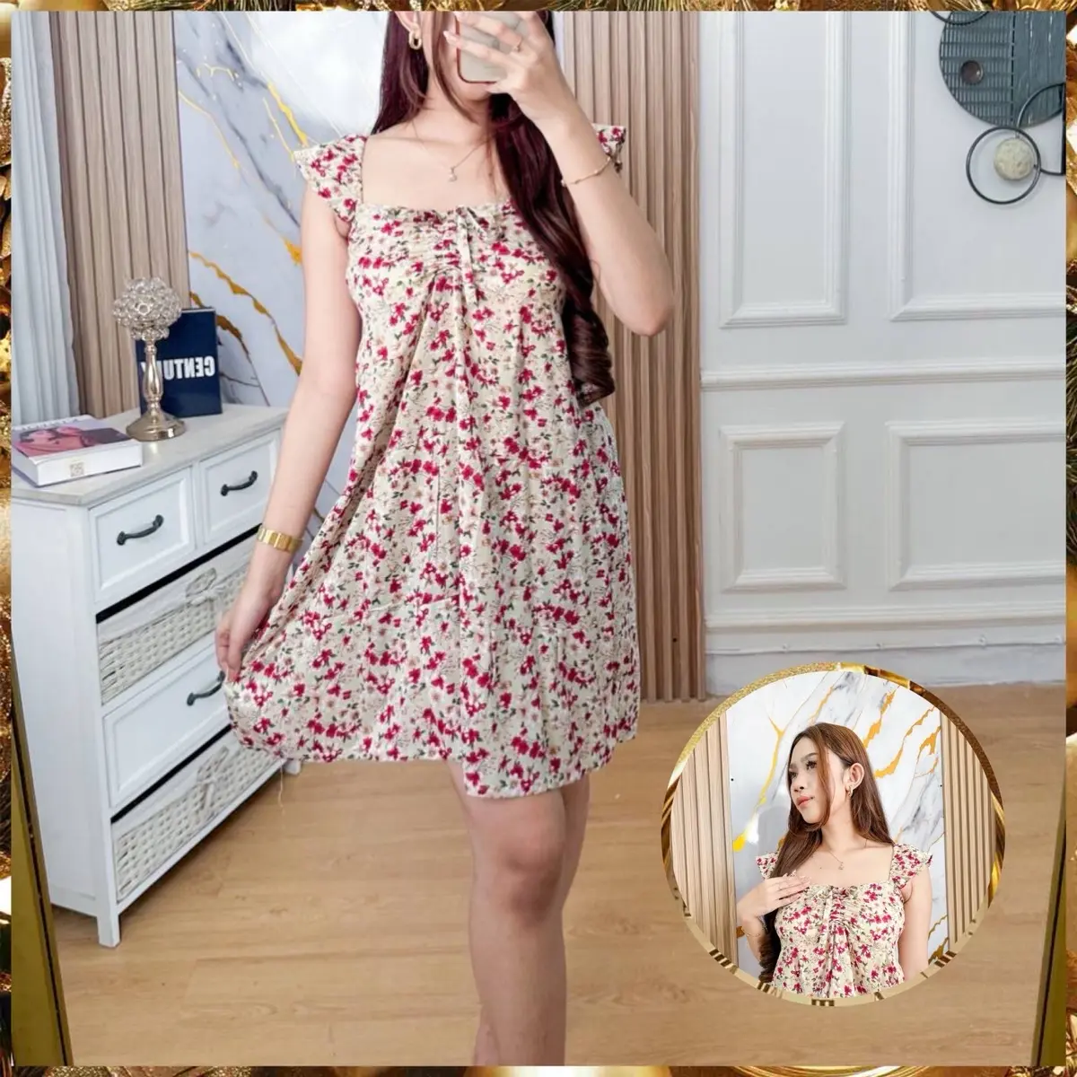 Daster ima tali satu bahan rayon dinamon|adarashopp