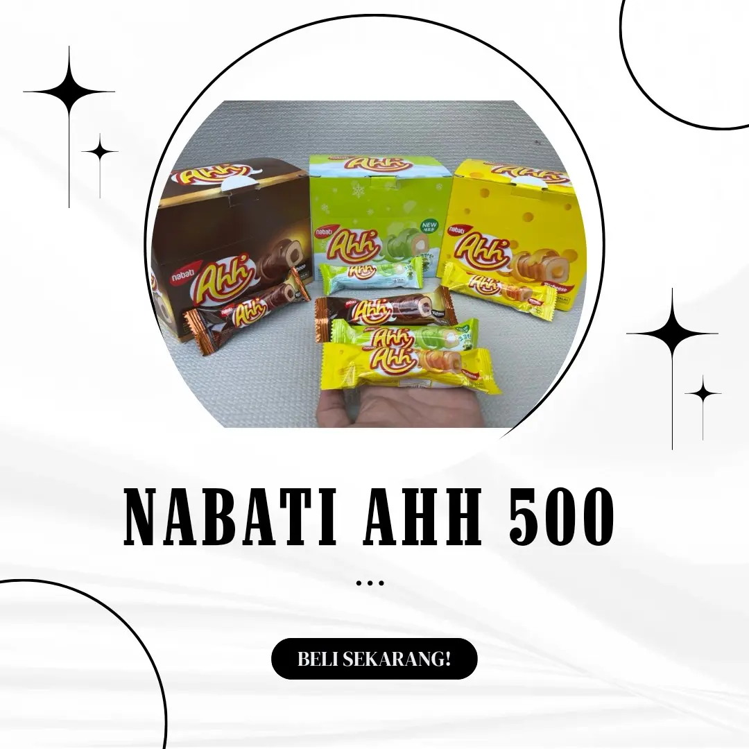 Nabati Ahh 500an Camilan Enak Food Snack Makanan - 20 Pcs/Kotak - Lezat