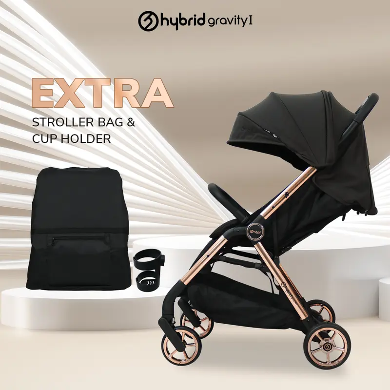 Hybrid Premium Gravity II Rose Gold Chassic (Free Bag Stroller + Cup Holder) / Stroller Anak 1