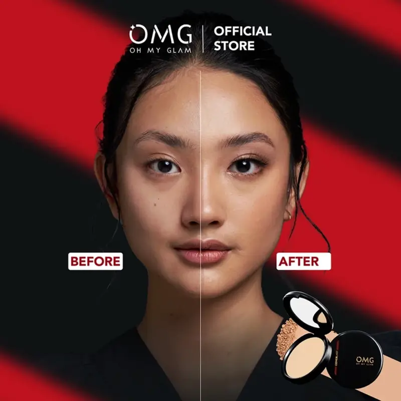 OMG Oh My Glam Coverlast Two Way Cake - Real blur effect 12 g - Bedak Padat Kontrol Minyak Hingga 8 Jam 6