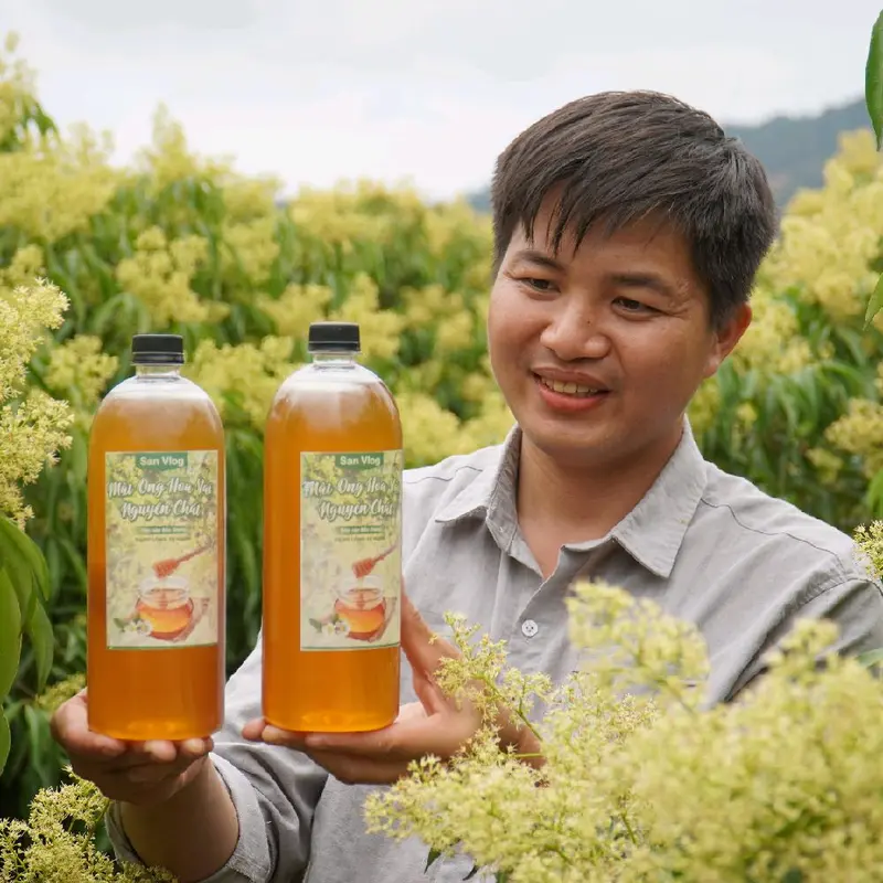 1 Lít Mật Ong Hoa Vải Nguyên Chất - Nhanh Kết Tinh - Chuẩn Tự Nhiên 3