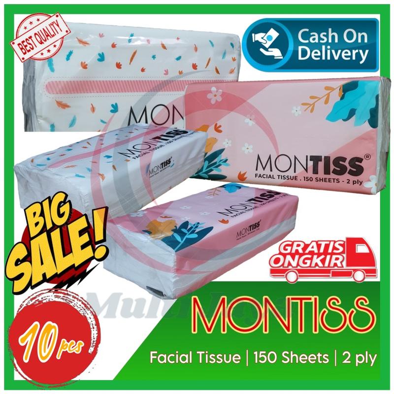 Product Introduction of [ PAKET 10 PCS ] Tissue montiss 150 sheet 2 ply | tissue wajah Lembut 2 Lapis 1