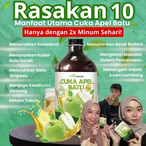 Alanatura Cuka Apel Hijau Batu Asli Malang 500ml BPOM Halal - Organik With 'Mother'