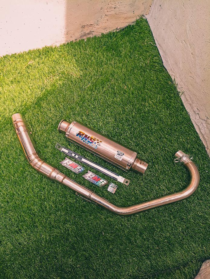 Knalpot Racing ORIGINAL RNS MUFFLER TYPE S1 suara bass adem PNP untuk semua Motor all sport, Vixion, cbr, verza, mx new, mx old, dll Motorcycle