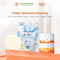 Gambar BDL Paket Skincare Glowing White Milky Bubble Pouch 100gr + Moisturizer Cream 48gr + Night Cream 48gr - Milky Bubble + Moisturizer Cream + Night Cream dari BDL Skin Care Kota Administrasi Jakarta Barat 1 Tokopedia