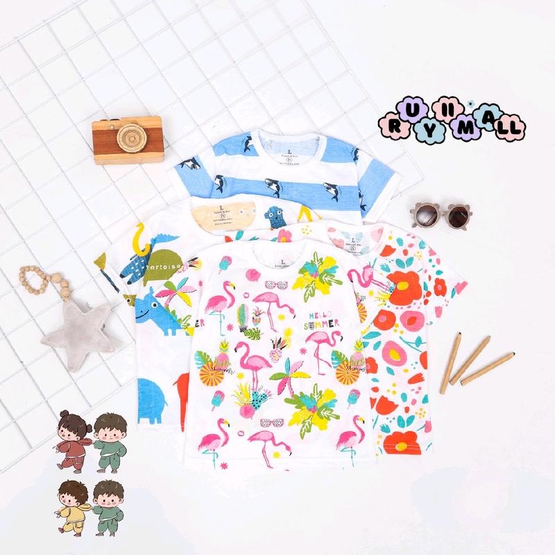 RuyiiMall Setelan Anak Celana Pendek Lengan Pendek 1-5th |  SETELAN PENDEK ANAK / PAKAIAN ANAK LAKI LAKI / SETELAN ANAK 4